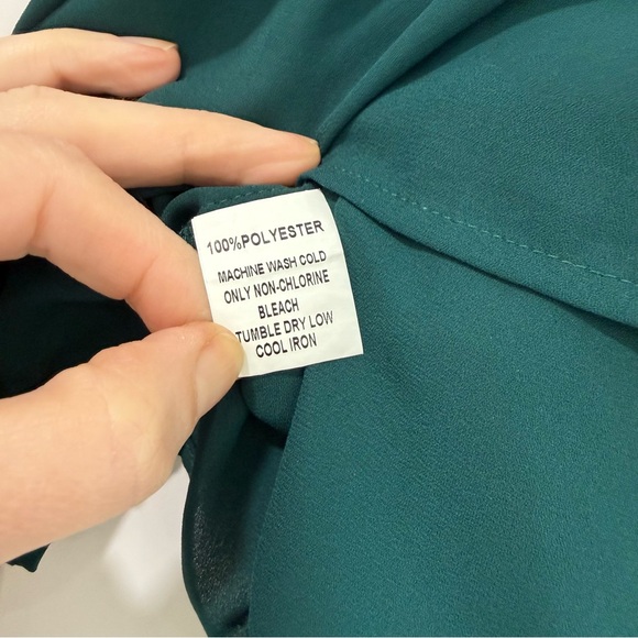 ✨ Papermoon Conway Faux Wrap Blouse - Emerald Green - Size Small ✨ - Picture 5 of 5